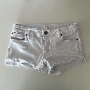 STS Blue Aubrey Mid Rise Fray Hem Boyfriend Short with Side Slit